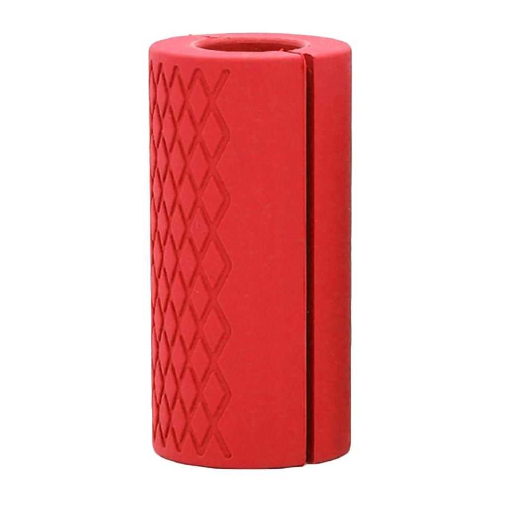 2Pc Silicone Barbell Grips Fitness Gym Wrap Bar Arm Muscle Builder Dumbbell Grip