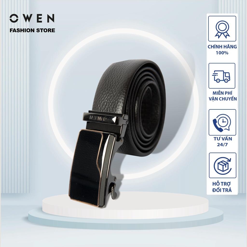 OWEN - Thắt lưng nam OWEN da thật chính hãng, khóa trượt Thanh lịch hiện đại