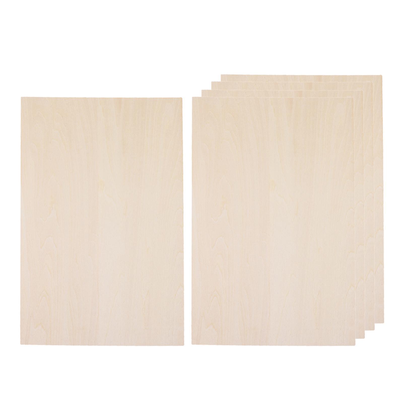 10Pcs Unfinished Wood 200x200x2mm for Mini House Crafts Making Plane Model