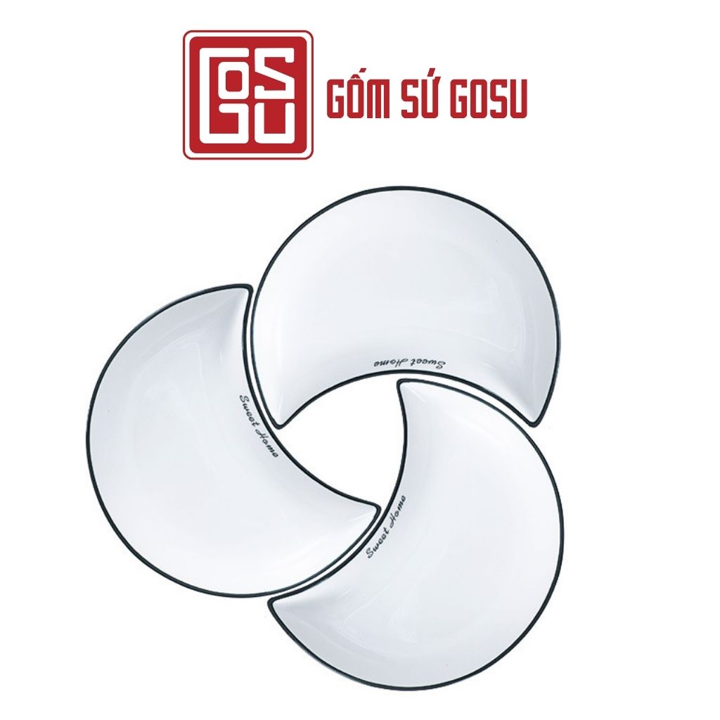 Bộ bát đĩa mặt trời gốm sứ GoSu cao cấp mã PDS006 họa tiết đa dạng phong phú, phong cách hiện đại