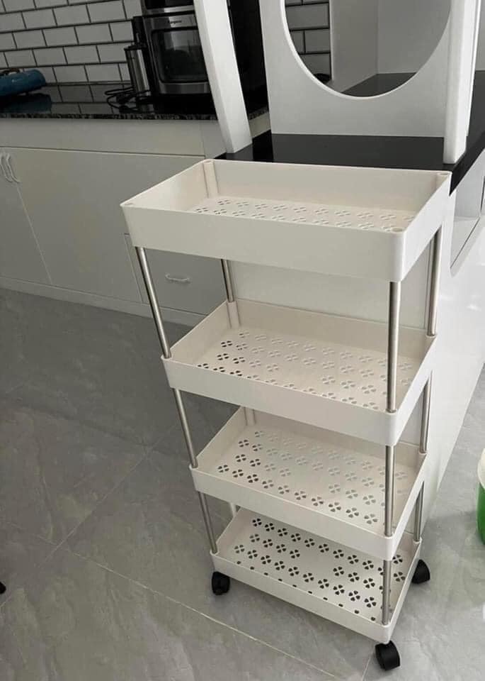 KỆ ĐỂ ĐỒ , 4 TẦNG CÓ BÁNH XE ĐA NĂNG