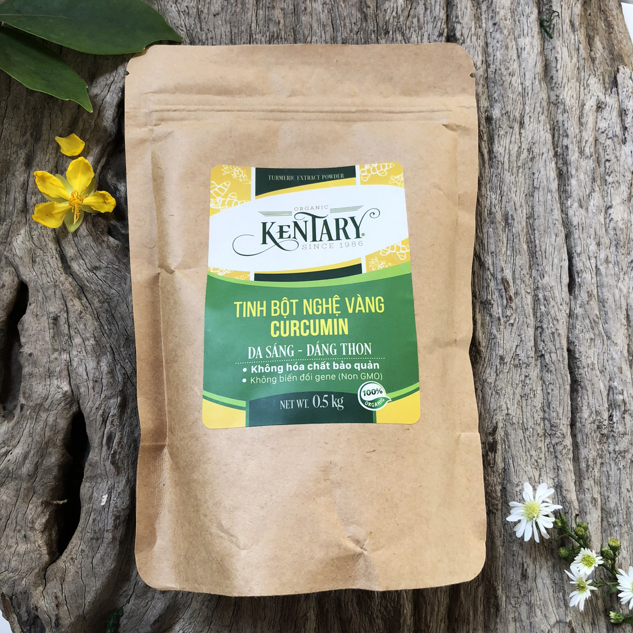 Tinh bột nghệ cam organic Kentary hũ 250g (10% Curcumin), đậm vị nghệ - thực phẩm chăm sóc sức khỏe từ thiên nhiên