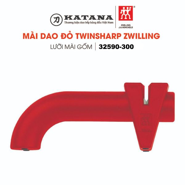 Mài dao TWINSHARP ZWILLING màu đỏ lưỡi gốm