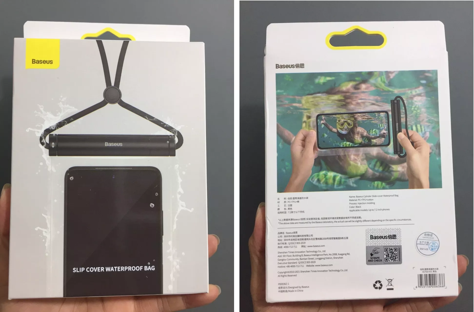 Túi chống nước cho điên thoại nắp trượt hình trụ mới Baseus Slip Cover -Hàng chính hãng