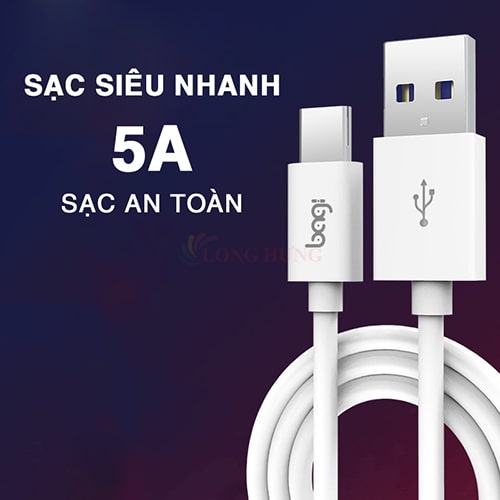 Cáp USB Type-C Bagi 45W 5A TC100-5A - Hàng chính hãng