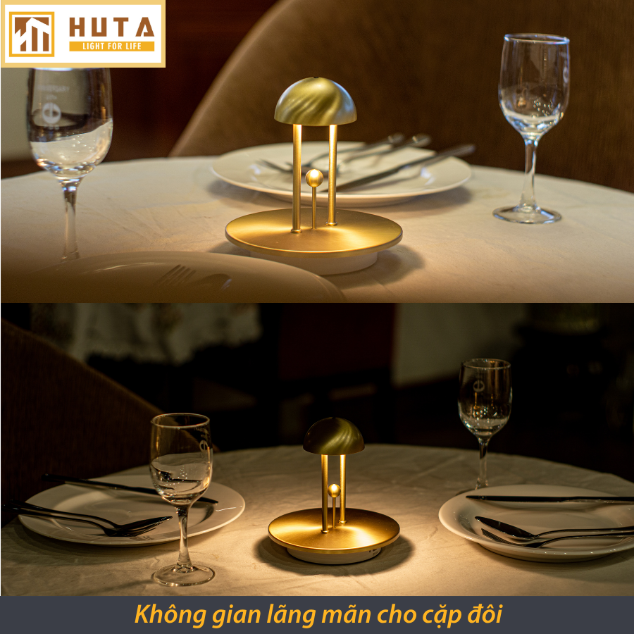Đèn Bàn Led Quầy Bar HUTA Light For Life RESCHUONG Cao Cấp Sang Trọng Cảm Ứng Hồng Ngoại, Ánh Sáng Vàng Trang Trí Nhà Hàng, Bàn Ăn, Sự Kiện
