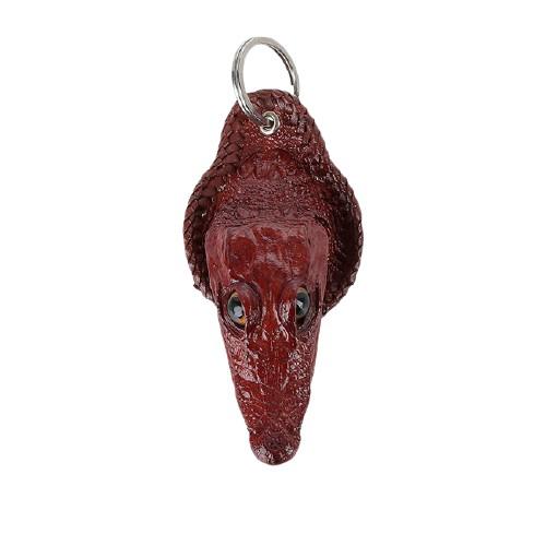 HC8218-19-20-21 - Móc khóa đầu cá sấu Huy Hoàng màu vàng bò, nâu đất, đen, nâu đỏ