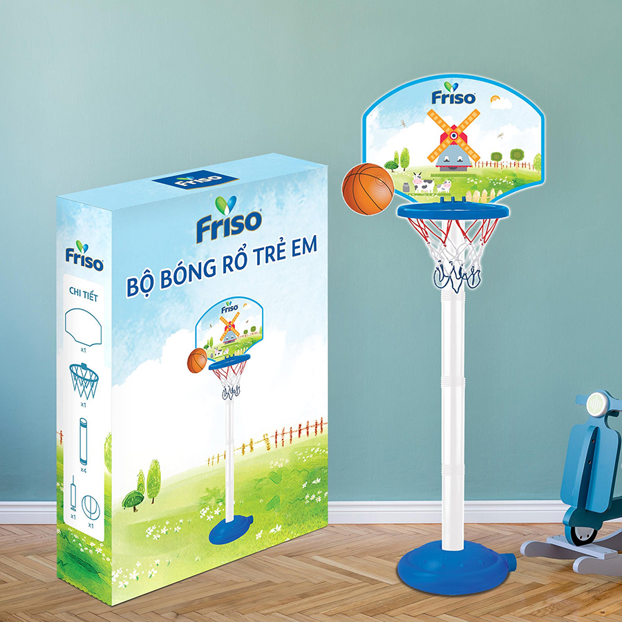 1 thùng sữa Friso RTD 180ml + Bộ bóng rổ Friso