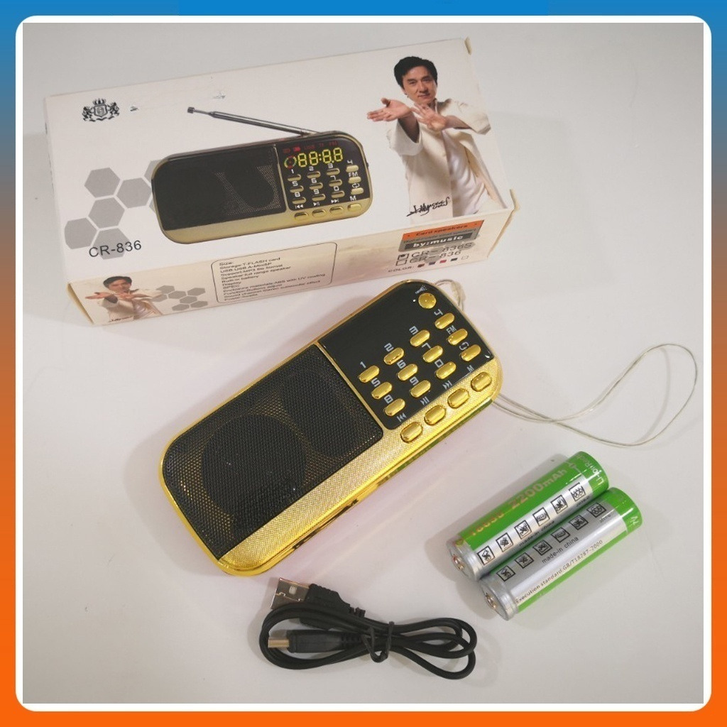 Loa Nghe nhạc USB, thẻ nhớ 836 2pin (màu ngẫu nhiên) - hàng nhập khẩu