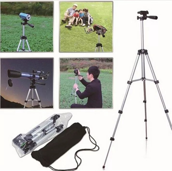 Chân máy ảnh Tripod 3110 khung hợp kim nhôm Kiêm giá đỡ Điện thoại tặng kèm Kẹp