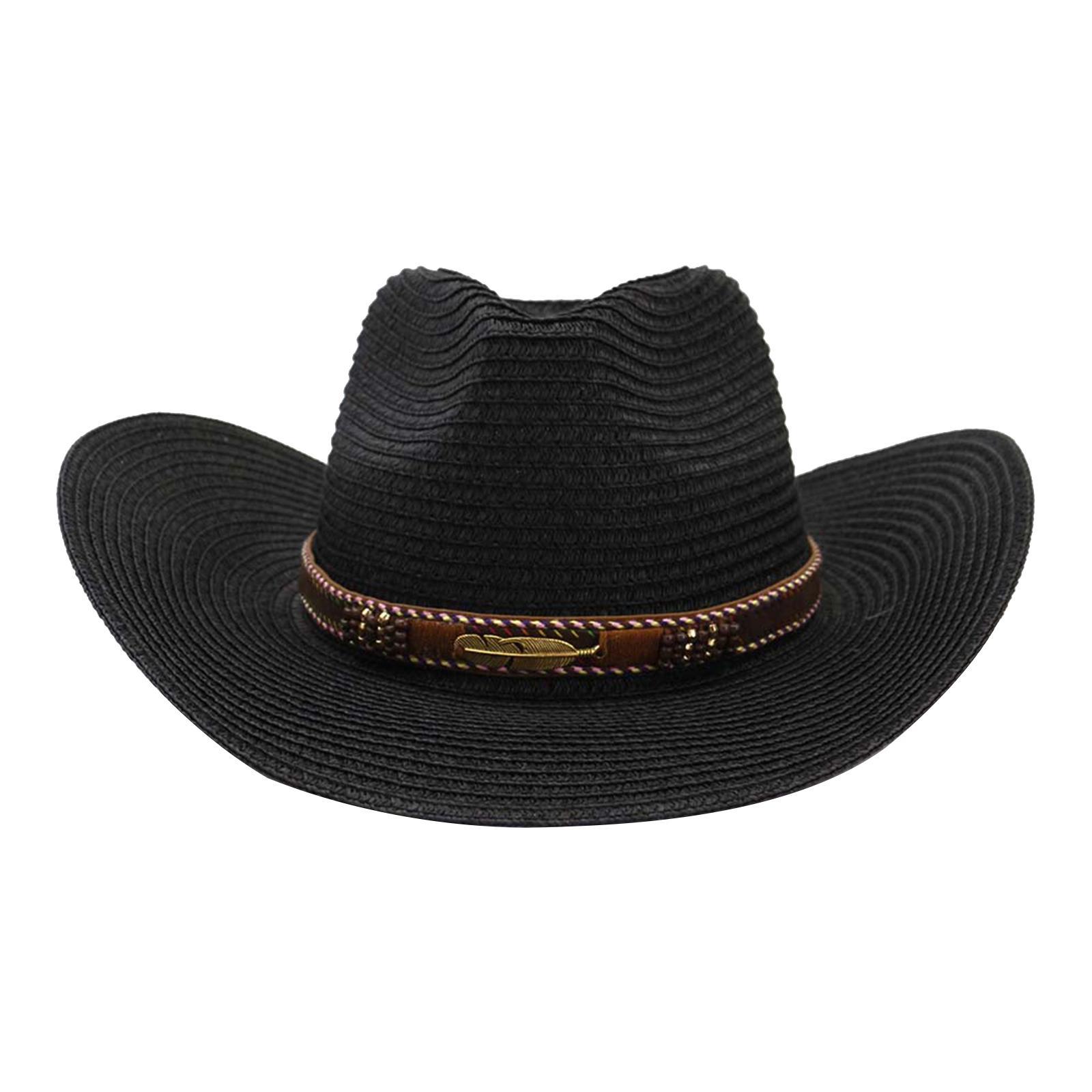 Cowboy hat Women Hats for Beach Unisex Costume Clothes Accessories Black