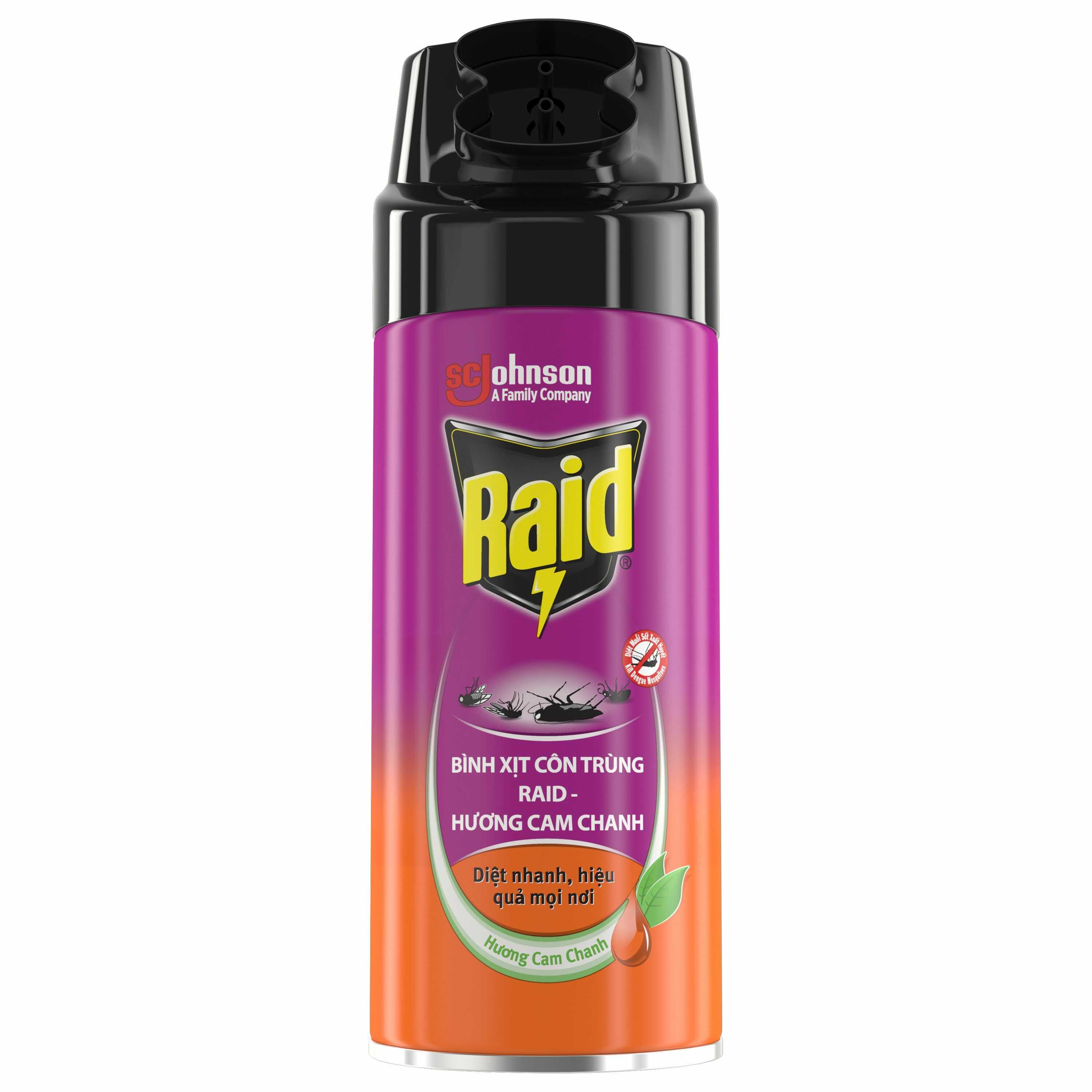 RAID Bình xịt côn trùng Hương Cam Chanh 300ML - DN