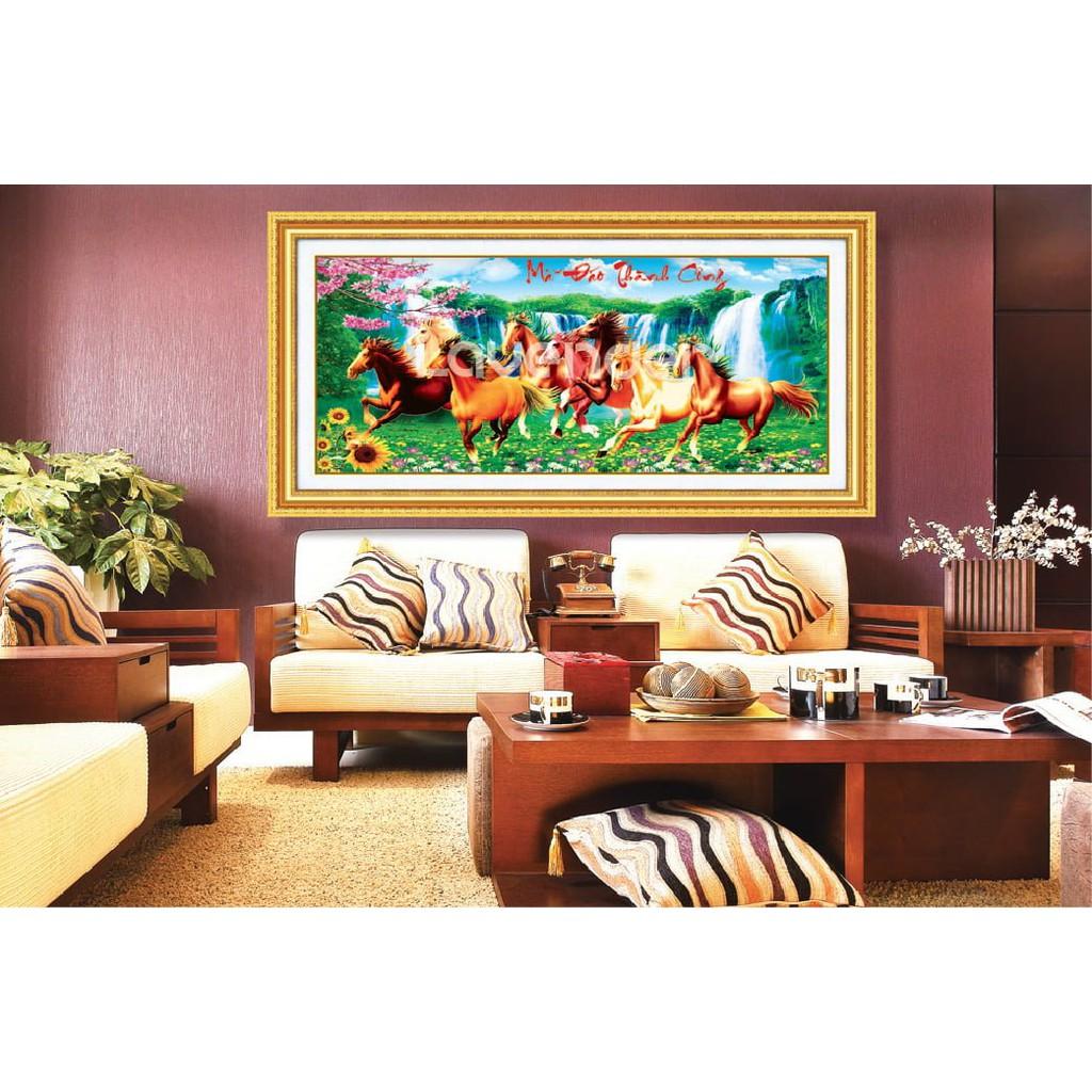 Tranh thêu mã đáo thành công LV3106 - kích thước: 92 * 49cm.