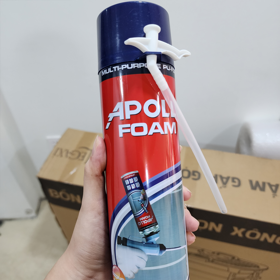 Keo Bọt Nở , Chai Xịt Trang Trí Gương Mây Decor, Keo Dán Tường Trám Vết Nứt Khe Hở Bể 750ml Legaxi