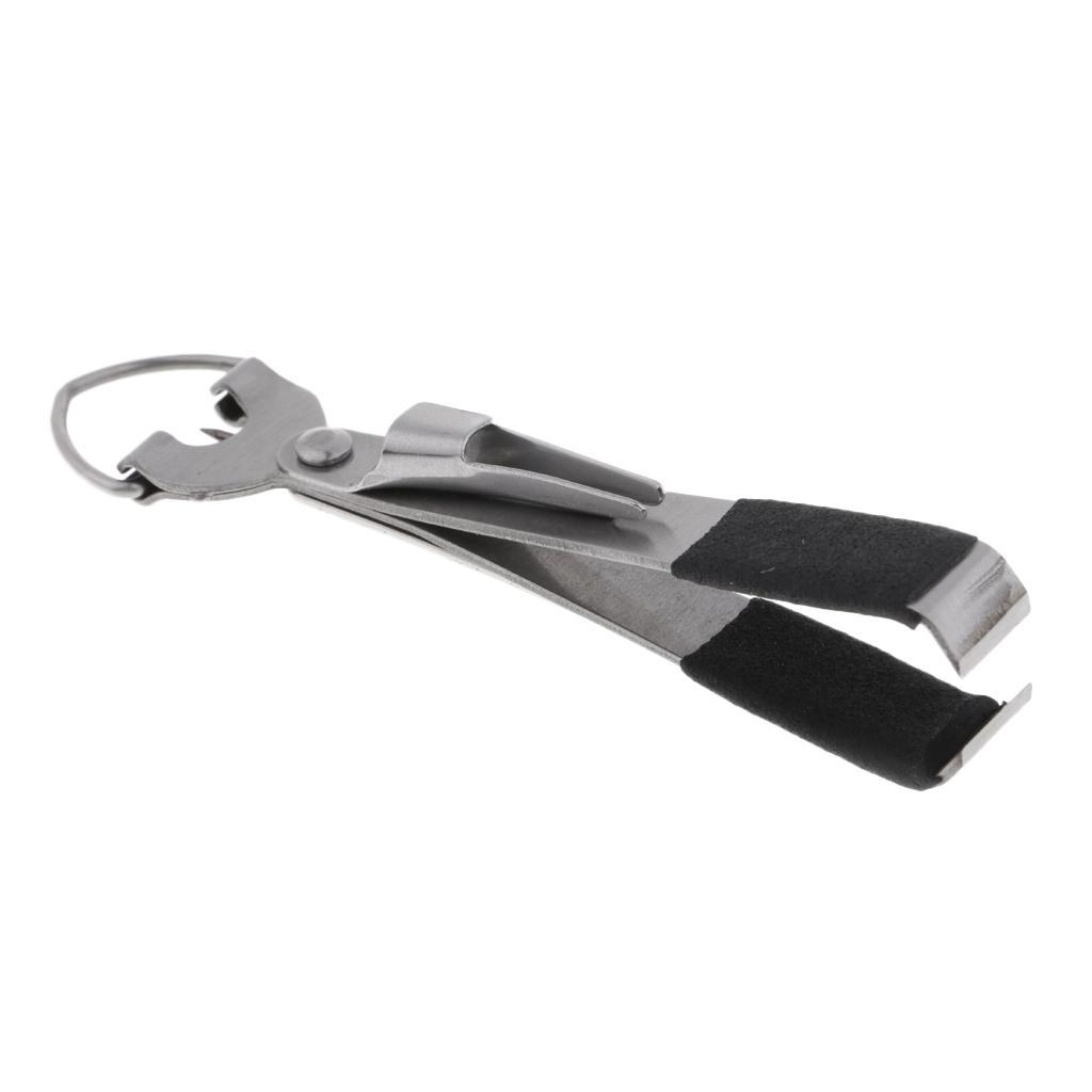 2pcs 4 in 1 Fly Fishing Line Nipper/Hook Sharpener/Jig Eye Cleaner/Knot Tyer