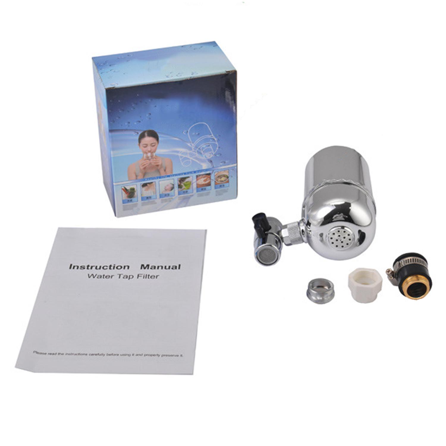 Bộ lọc nước tại vòi bằng chất liệu ABS độ bền cao, chống nứt vỡ, xoay 360 độ loại bỏ nhanh chóng clo, kim loại nặng