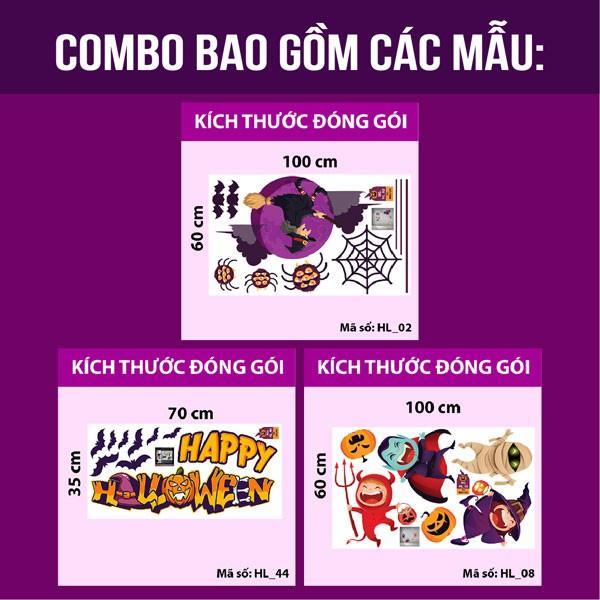 DECAL TRANG TRÍ HALLOWEEN COMBO SỐ 2