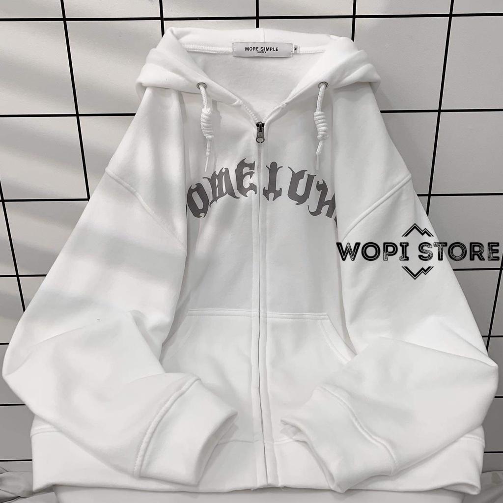 Áo Khoác Hoodie ZIP MAD Form Rộng Vải Nỉ Bông Phong Cách Ulzzang Unisex