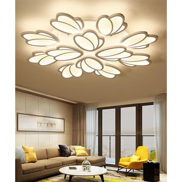 Đèn trần led mâm cao cấp hình bông hoa KL200 có điều khiển từ xa tiện dụng