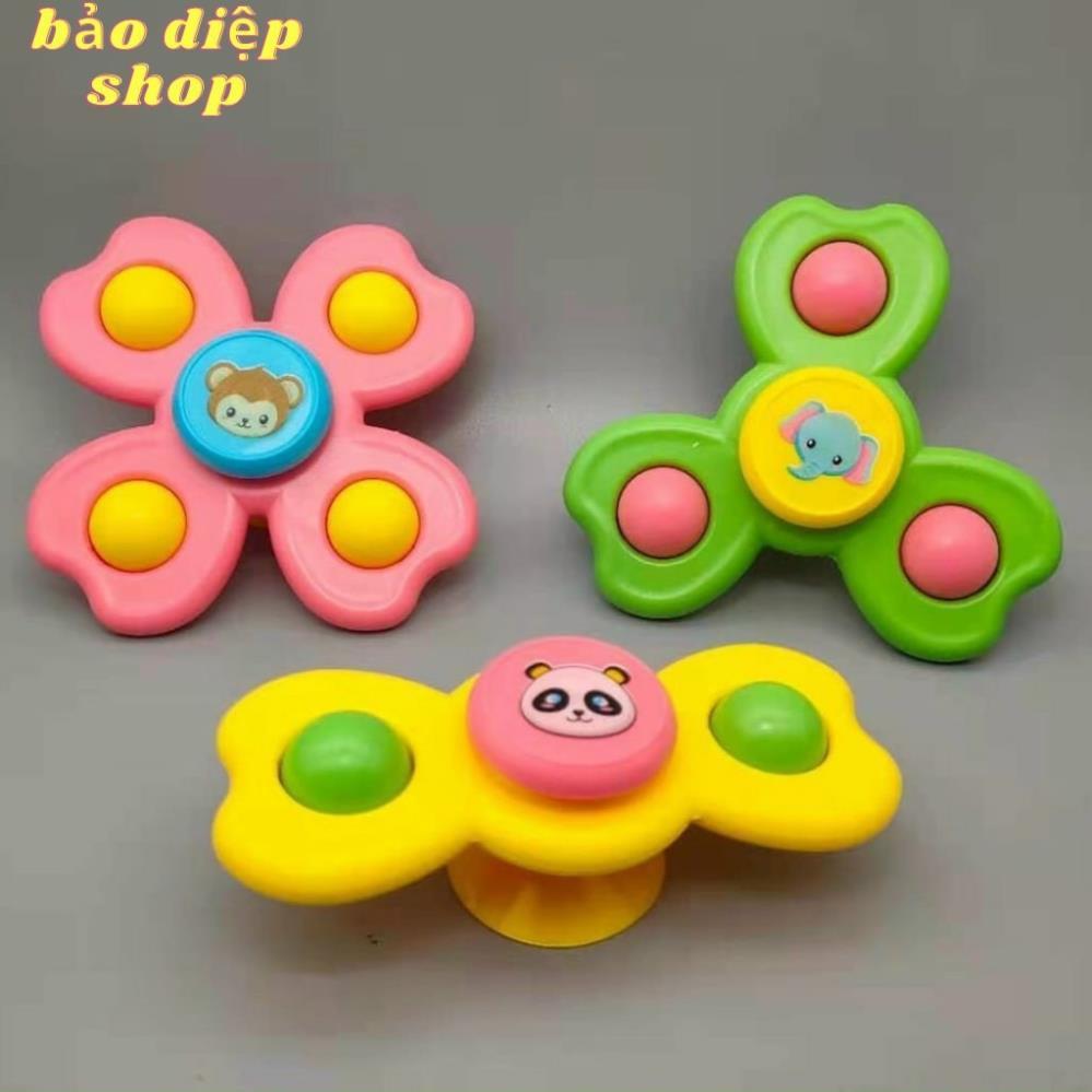 Con quay đồ chơi fidget spinner thiết kế hình động vật hoạt hình có giác hút đọc đáo dành cho các bé