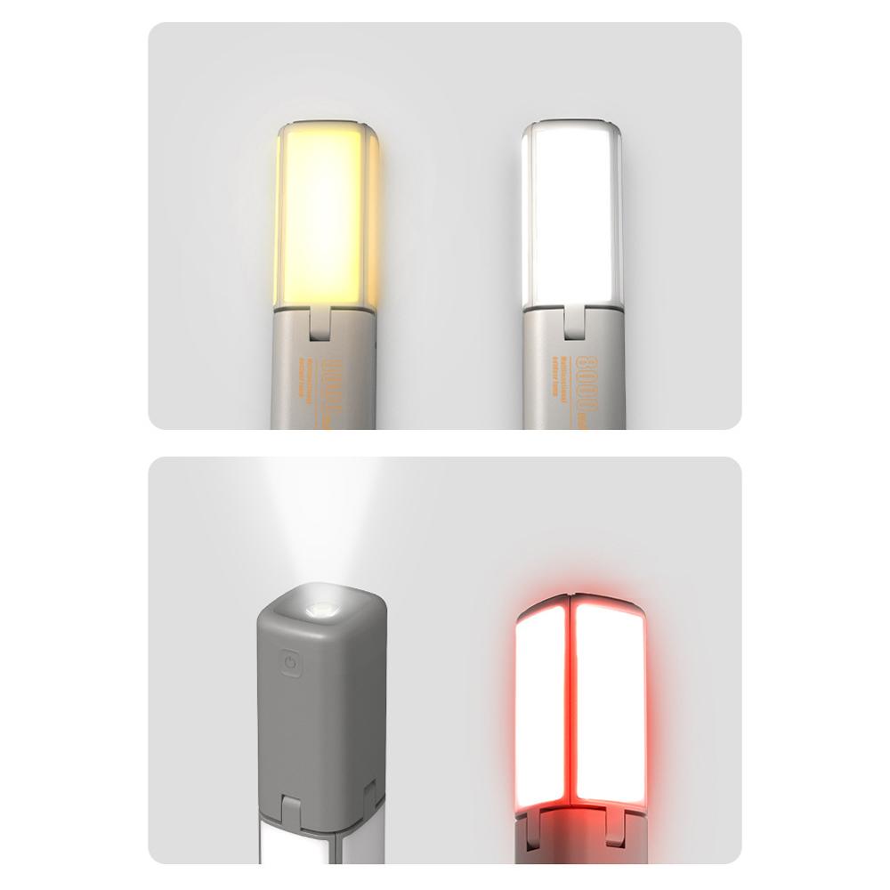 Outdoor Camping Light Portable Campsite Lantern Foldable Flashlight Power Bank Waterproof with 4 Lights Modes