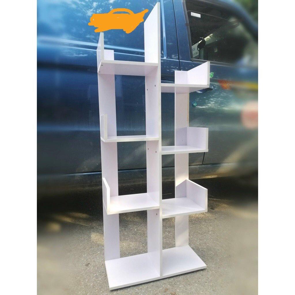 Kệ sách gỗ xương rồng, kệ sách hình cây gỗ MDF cao cấp, chống mối mọt, đựng sách 8 ngăn 50x20x120 ND25