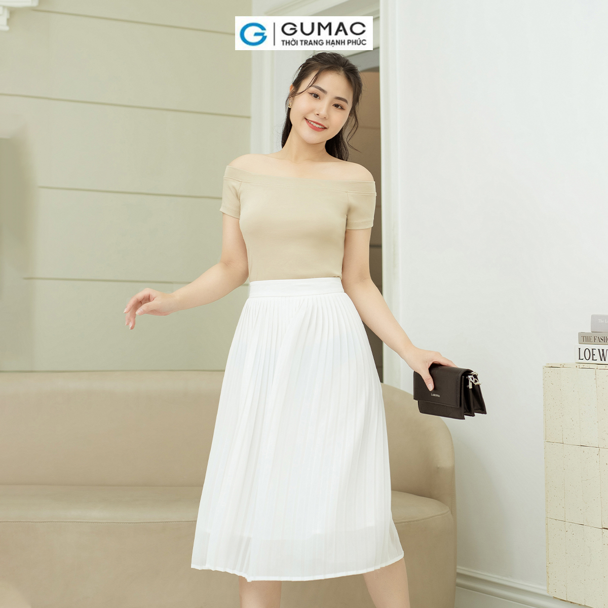 Chân váy dập ly GUMAC VD08012