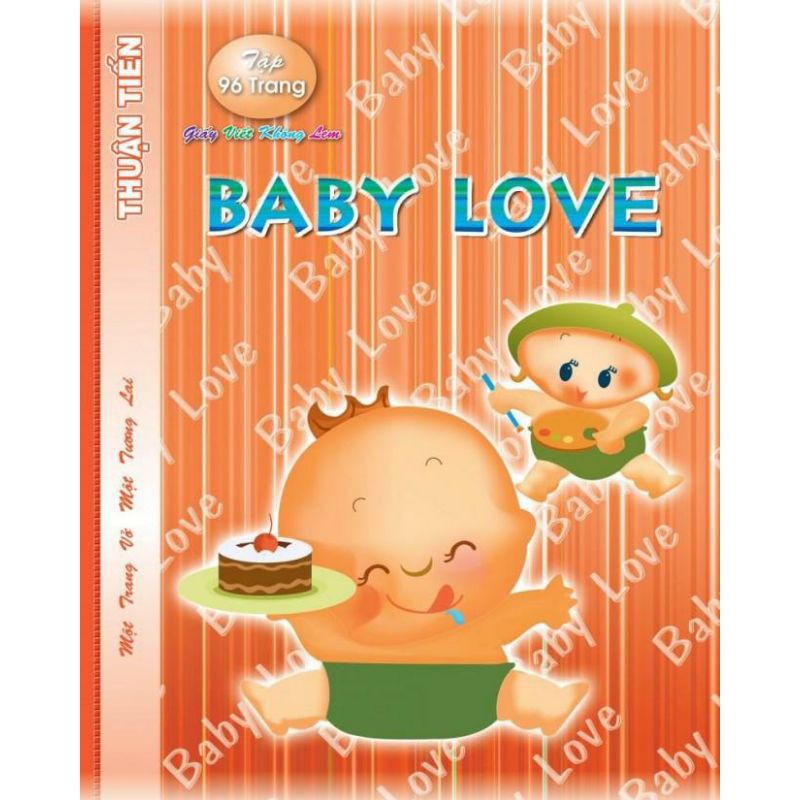 Lốc 10 Quyển Tập Baby Love 4 Ô Ly ( 96 Trang )