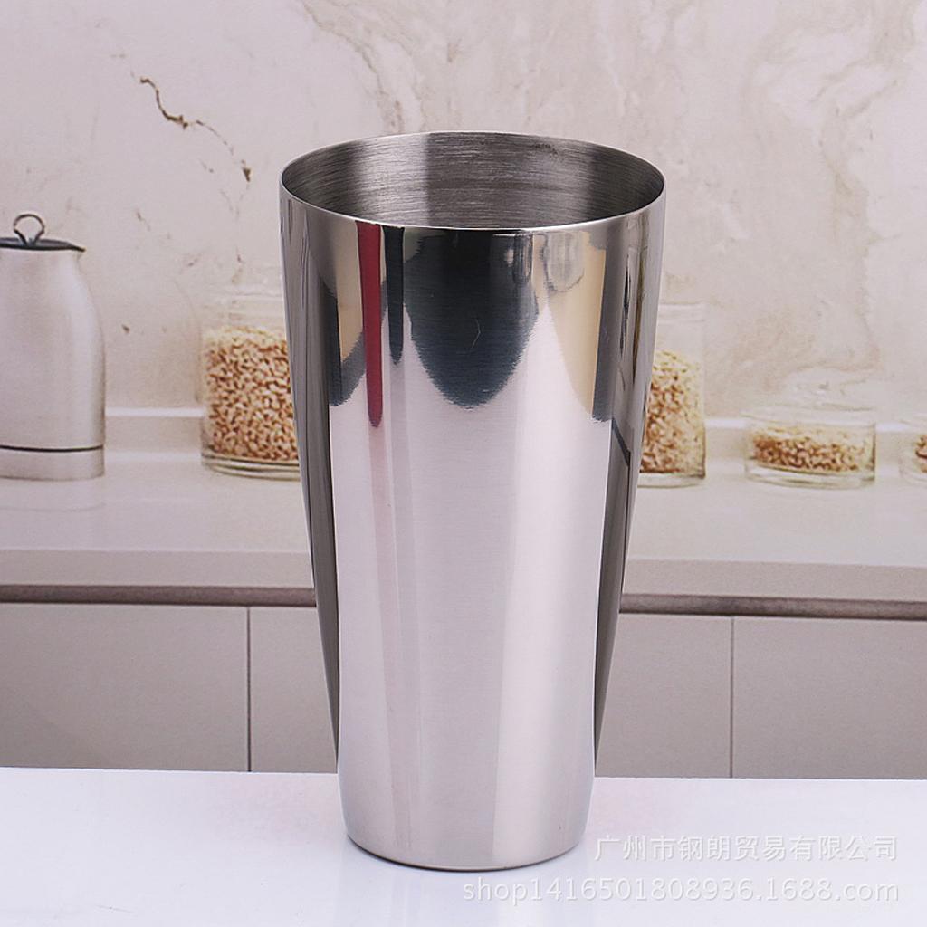 Stainless Steel Silver Bar Shaker Mixer Drinks Mixing Tin Boston Shaker