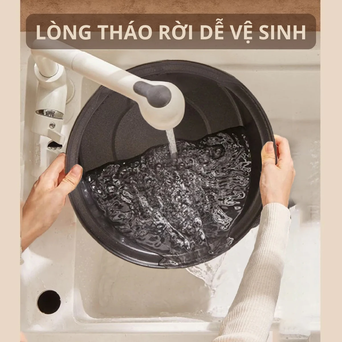 Nồi lẩu điện lòng 4L có thể tách rời Mishio MK348-Hàng chính hãng