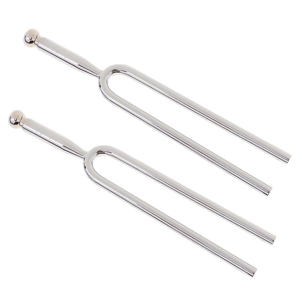 2Pc Tuning Fork 442Hz A Tone with Pouch for Violin Piano Guitarist Tool Gift