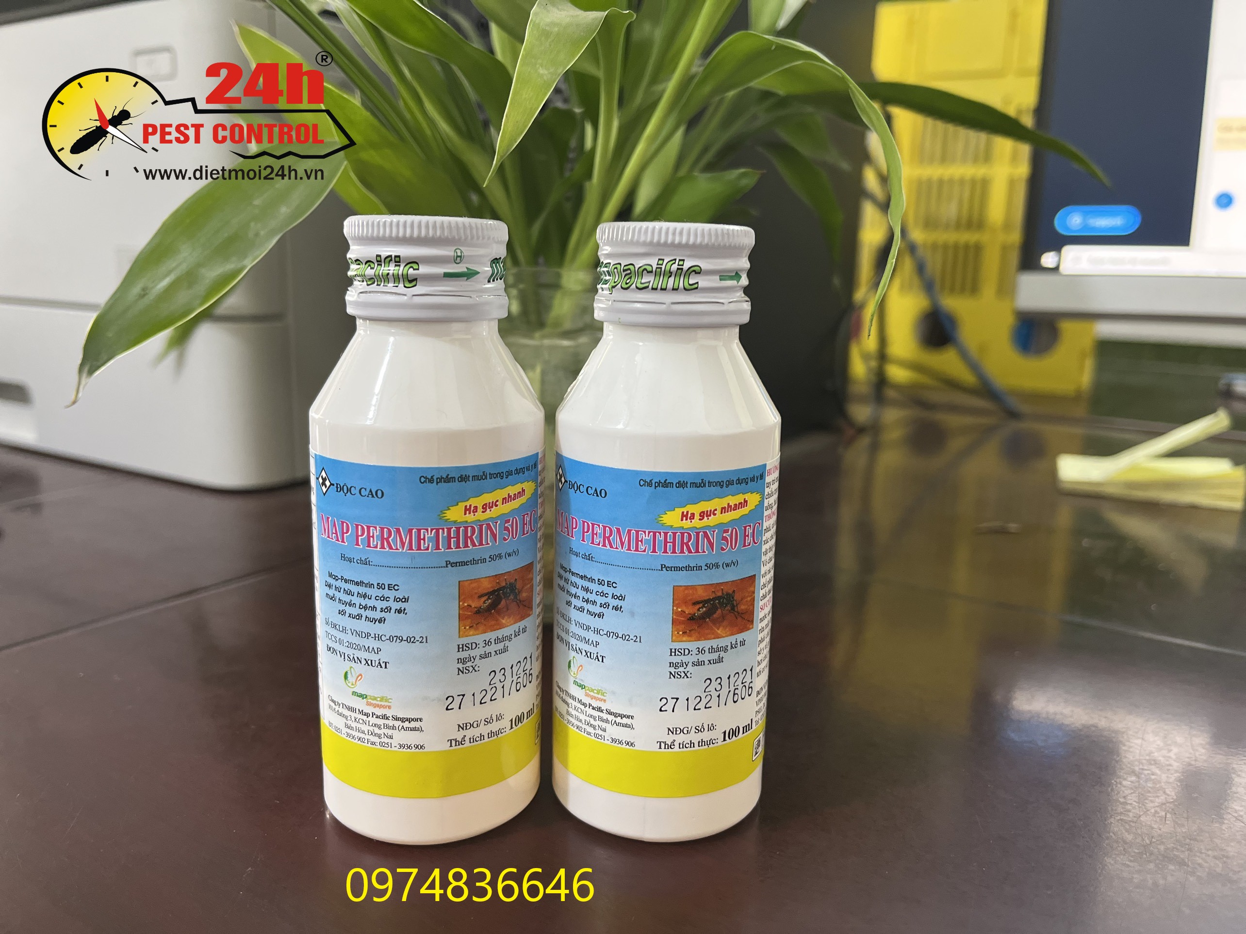 Combo 3 chai thuốc diệt muỗi Map permethrin 50EC 100ml