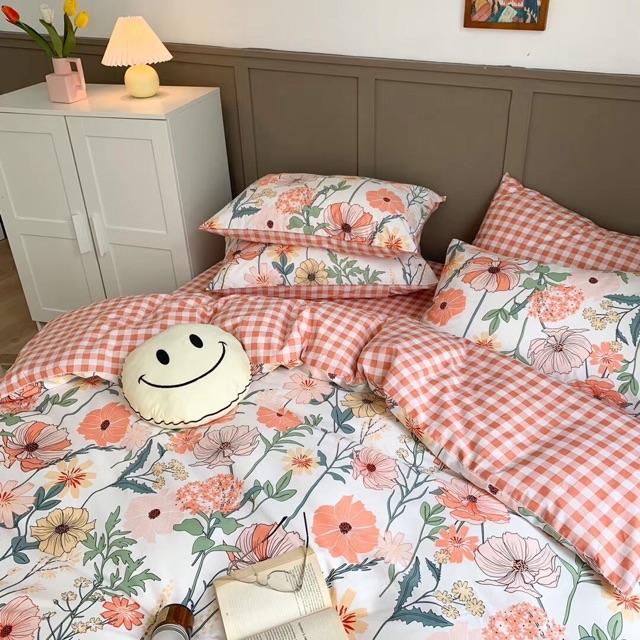 Set Cotton living Hàng Nhập Khẩu Cao Cấp 100% cotton 4 Món Hoạ tiết độc lạ