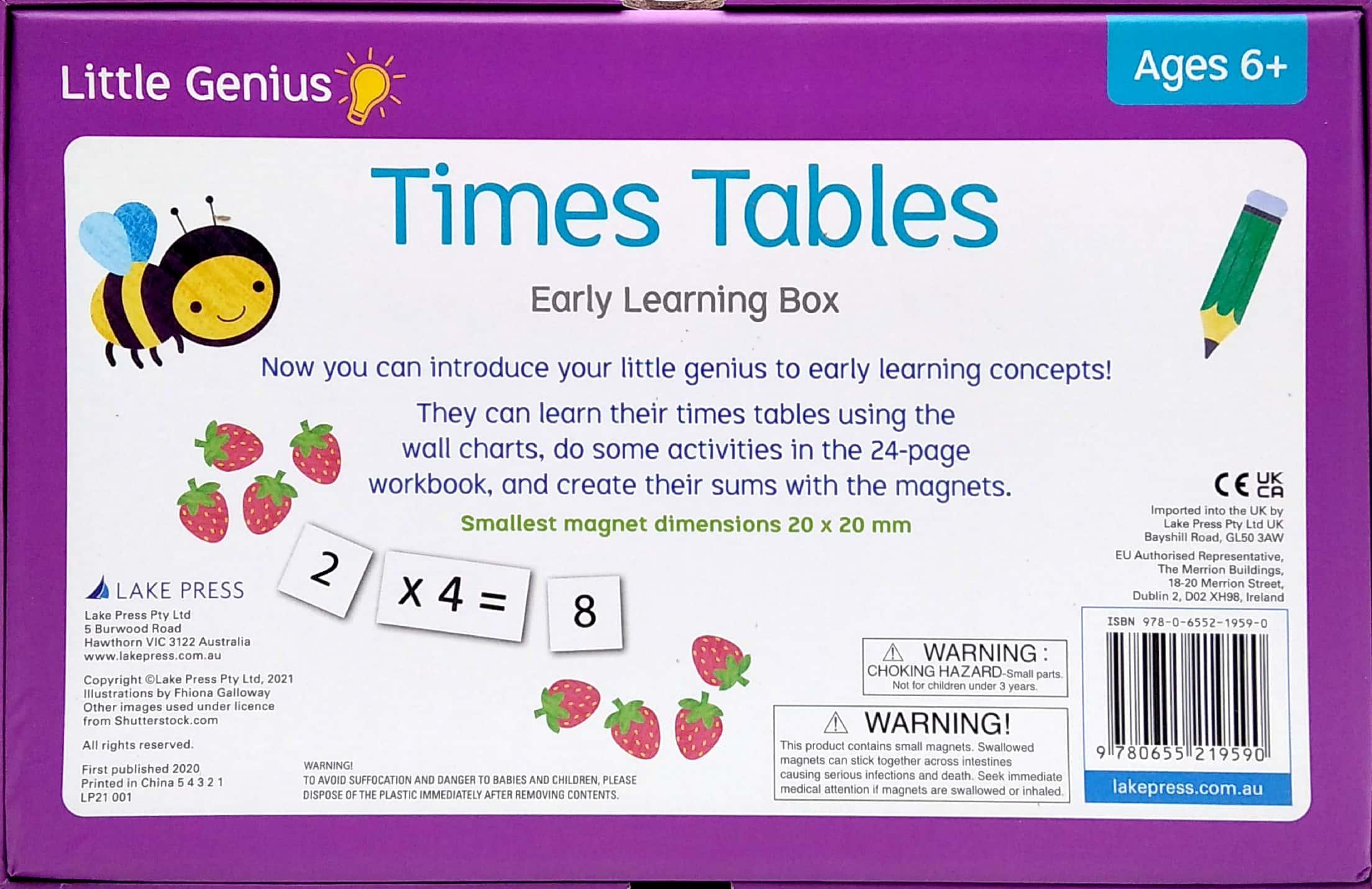 Little Genius : Times Tables Early Learning Box