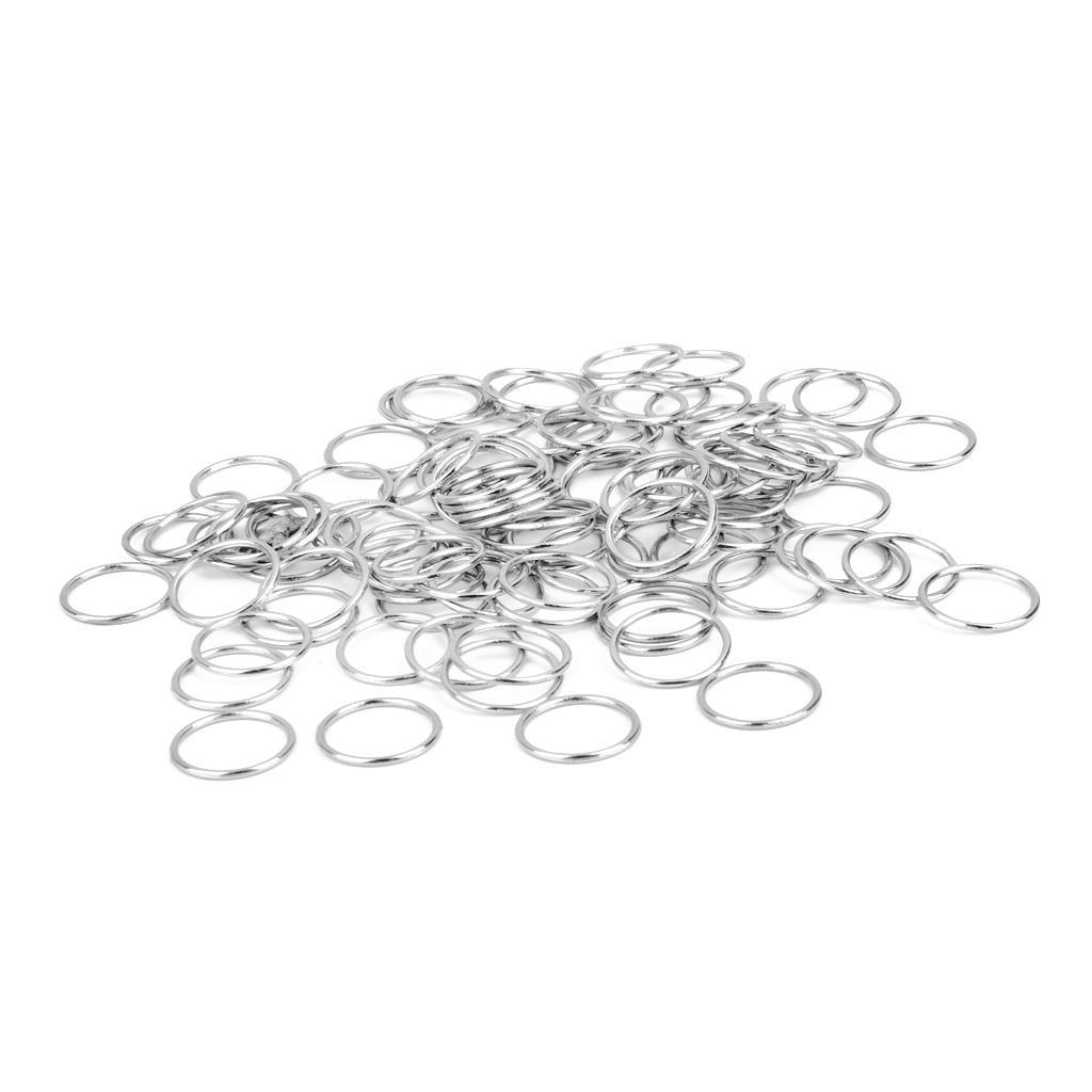 200 Pieces Silver Metal Bra Strap Adjuster Slider/O Ring Lingerie Sewing Crafts