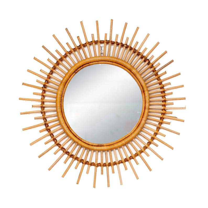 Gương Mây Tre Treo Tường Mặt Trời GMT04- Sản Phẩm Mây Tre Tự Nhiên, Trang Trí Nhà Cửa, Quán Cà Phê, Cửa Hàng Mới Lạ, Độc Đáo, Quà tặng Tân Gia