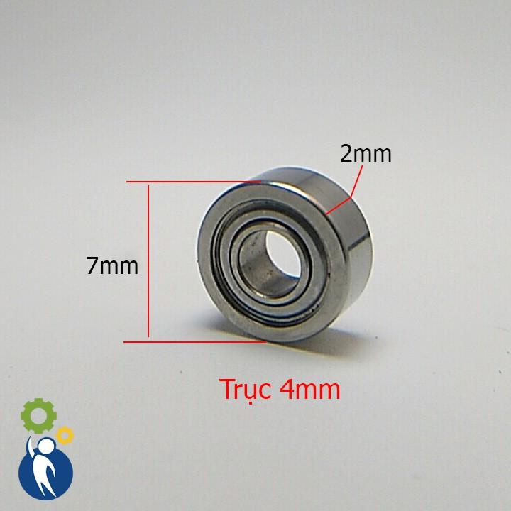 Bộ 2 cái Vòng Bi Trục 4mm kích thước 4x7x2mm