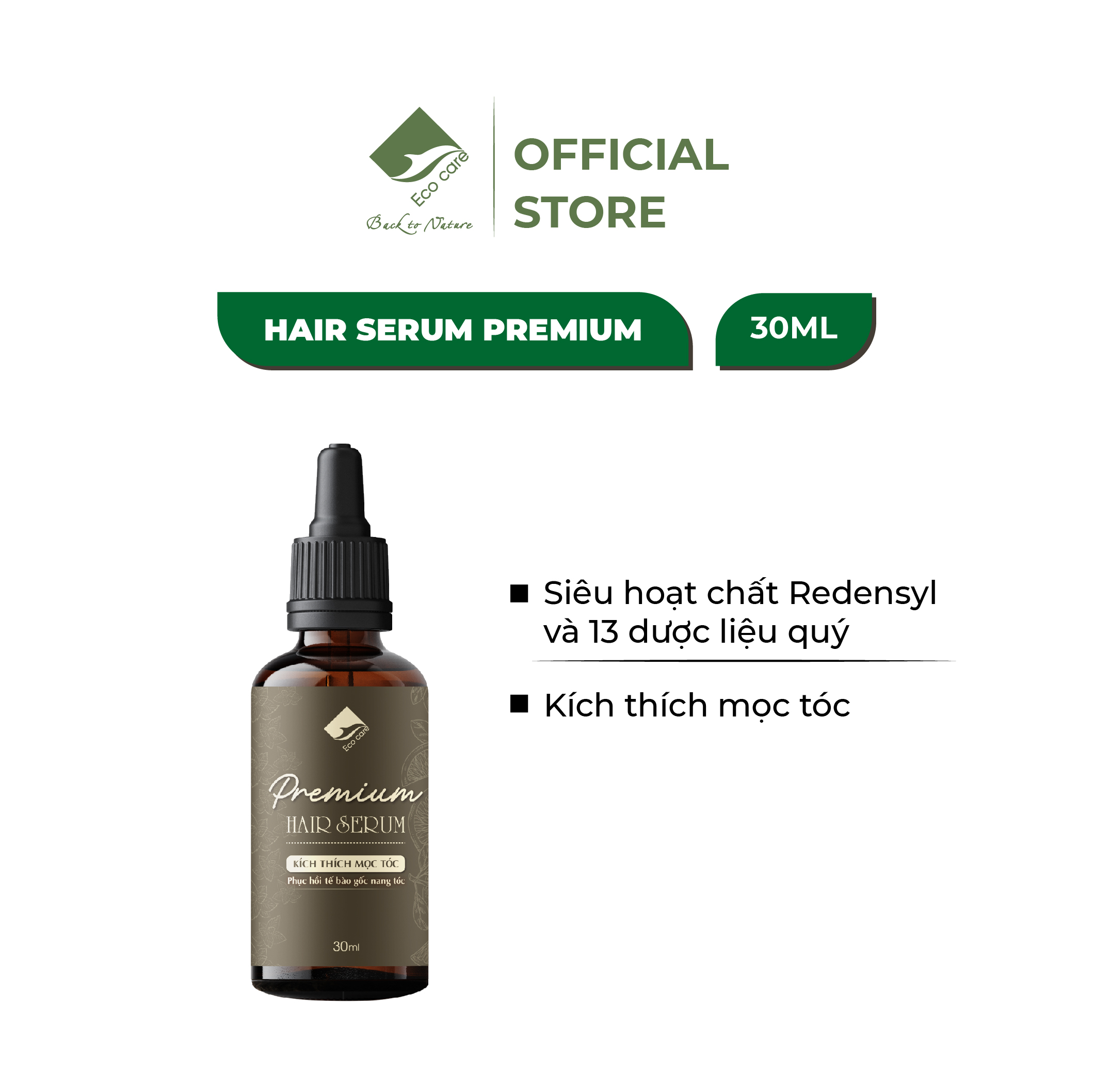 Serum Dưỡng Tóc Chuyên Sâu PREMIUM ECOCARE 30ml, Tinh Dầu Chăm Sóc Tóc, Hỗ Trợ Phục Hồi Nang Tóc Và Kích Thích Mọc Tóc