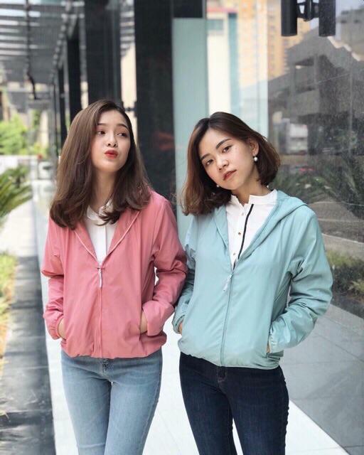Áo gió nữ 2 lớp lót lưới cao cấp