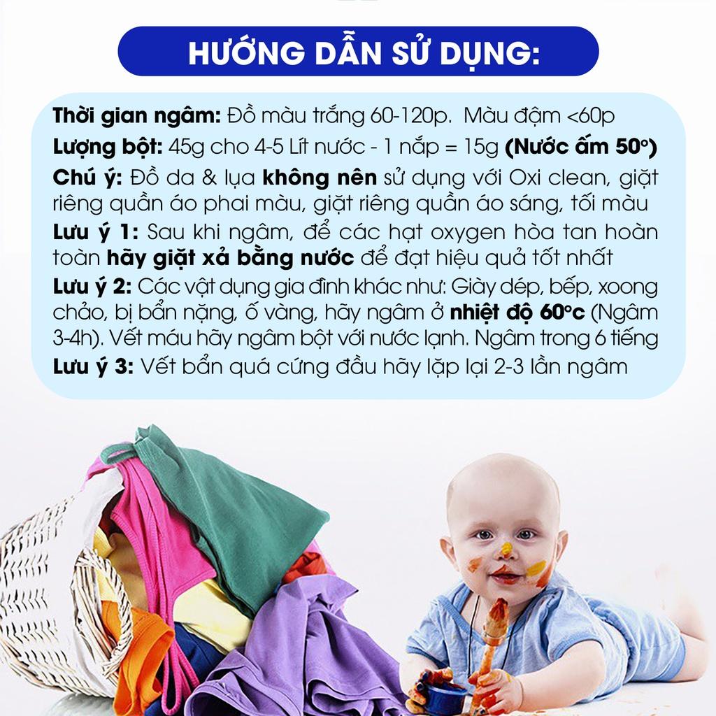 Combo 2 chai bột tẩy vết bẩn đa năng Oxi Clean Ximo Home đánh bay các loại vết ố bẩn cứng đầu