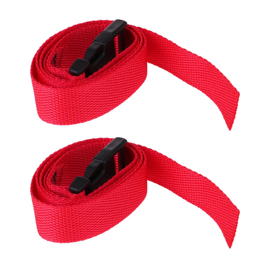 2pcs 39.Golf Trolley Webbing Straps/Luggage Tie down Straps with Quick Release Buckle