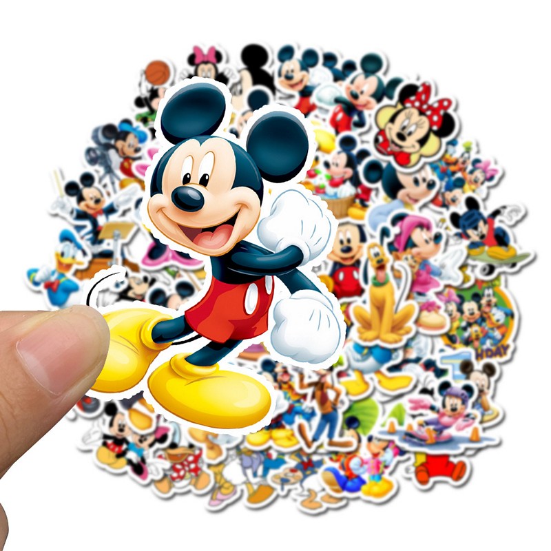 Bộ 50 miếng Sticker hình dán chuột mickey