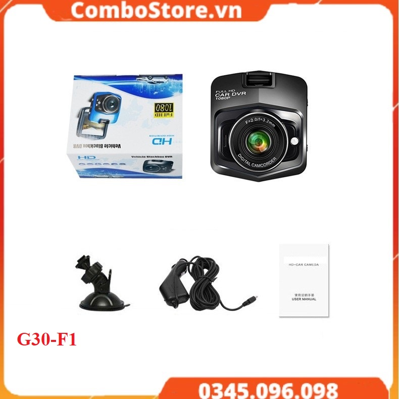 Camera hành trình ô tô xe hơi G30 Full HD 1080P tích hợp camera lùi và cảm biến