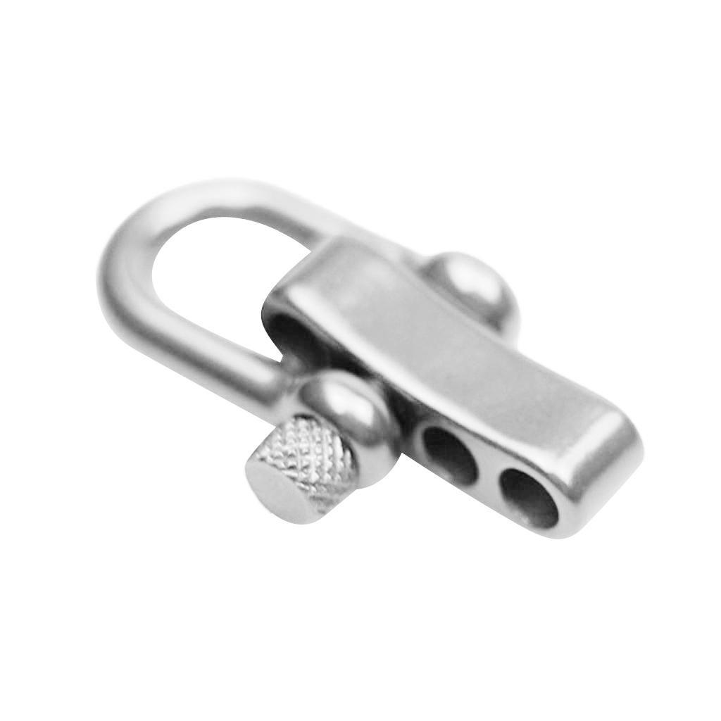 3-26pack U Flat Adjustable Shackle Buckle Clasp for Survival Paracord Bracelet