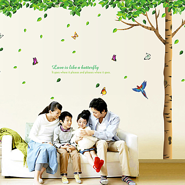 Decal Dán Tường Cây Bóng Mát Binbin PK01