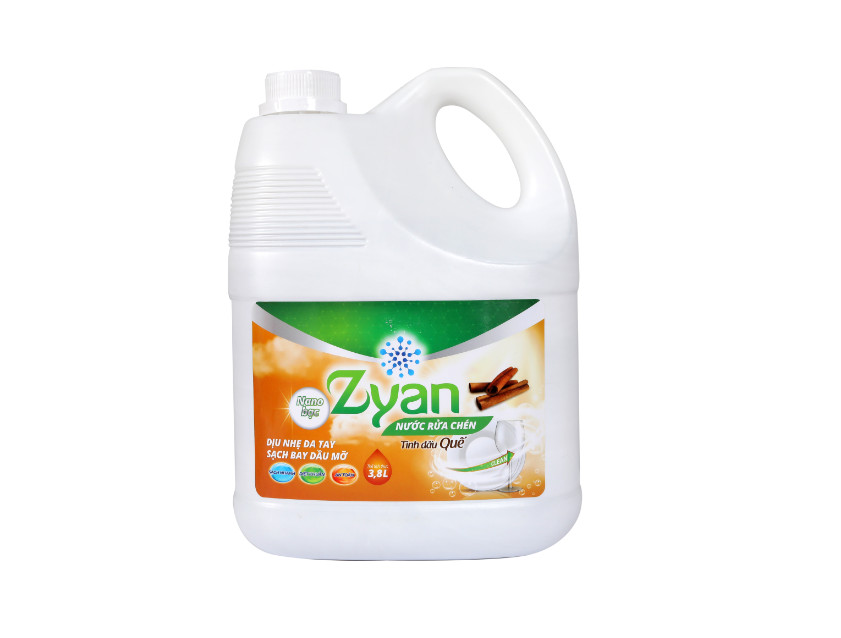 Nước Rửa Bát Hữu Cơ Nano Bạc Zyan 500ml-Hương Tinh Dầu Quế