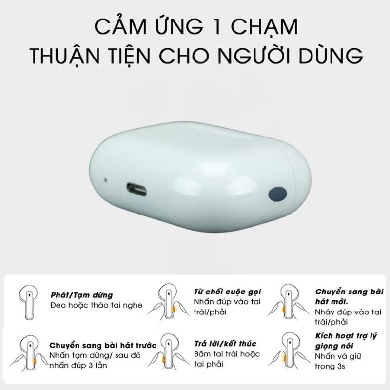 Tai Nghe Bluetooth Pro2 Không Dây định vị khử tiếng ồn ANC PIN TRÂU bass căng tự kết nối Fullbox phụ kiện đủ tính năng  đàm thoại 2 chiều - HÀNG CHÍNH HÃNG
