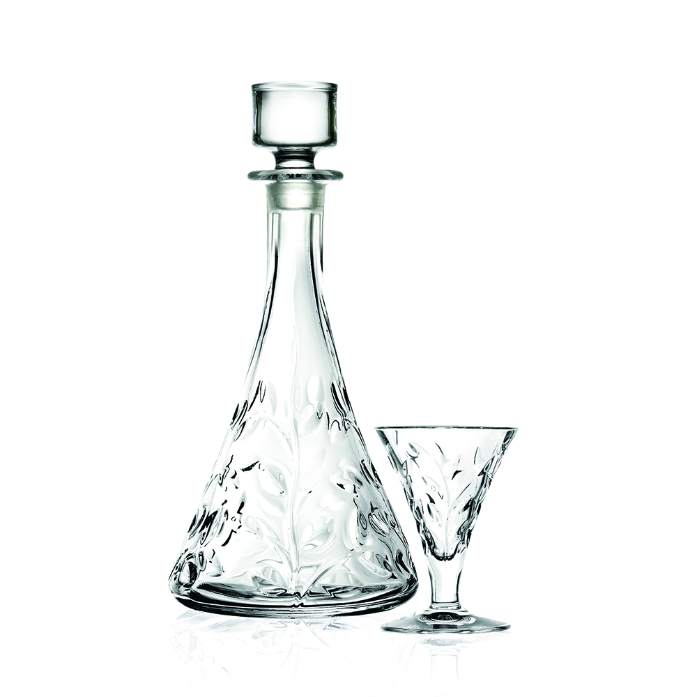BỘ BÌNH VÀ 6 LY NHỎ PHA LÊ Ý RCR LAURUS 500ML - 60ML