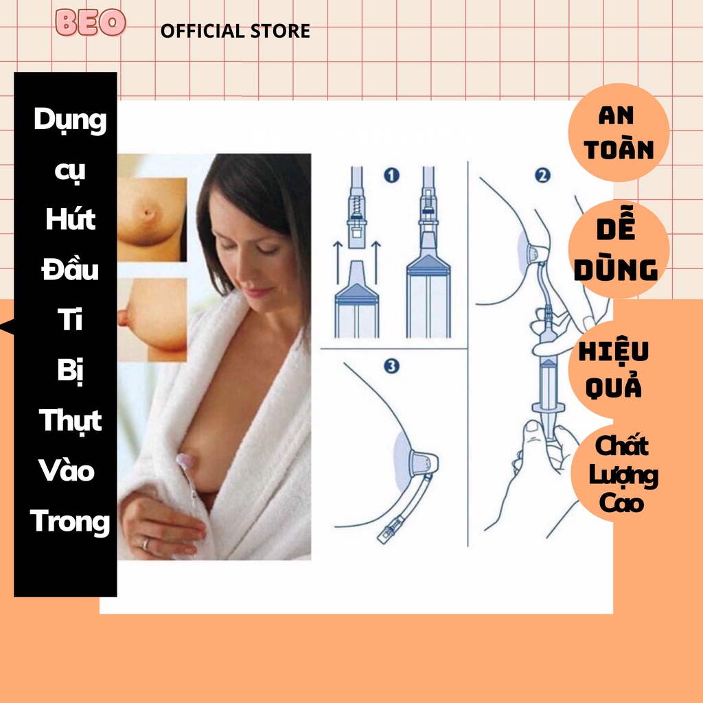 Bộ dụng cụ chữa đầu ti bị thụt ngắn - Kéo dài đầu ngực cho mẹ