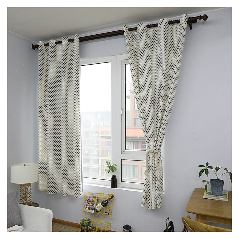 Rèm vải cửa sổ, rèm decor đẹp  MARYTEXCO trang trí nhà cửa, làm dịu nhẹ ánh sáng tự nhiên, rèm ore hoàn thiện tặng kèm dây buộc rèm vintage - họa tiết THÔNG ĐEN R-D02 (Giao hàng cho vận chuyển trong 8h làm việc)